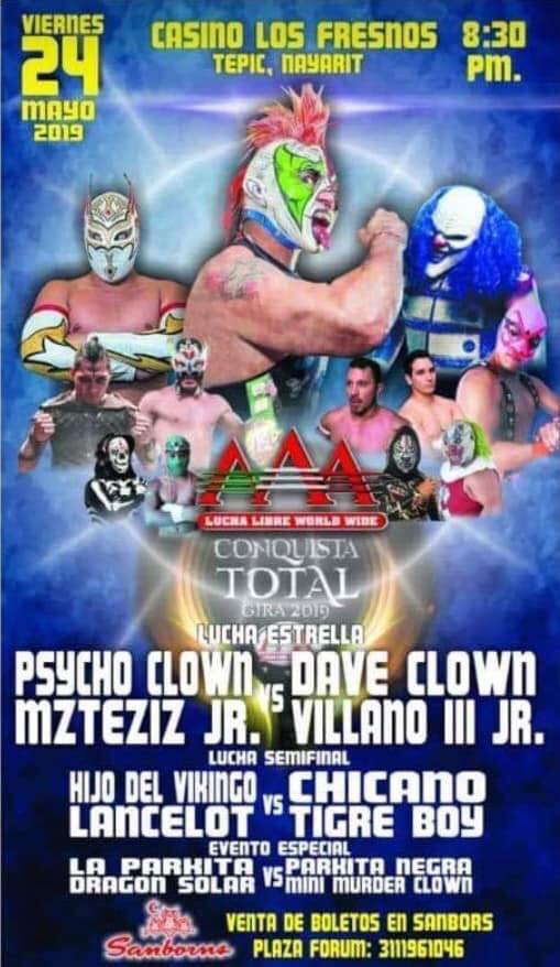 Carteleras de Lucha Libre del 23 al 29 de mayo
