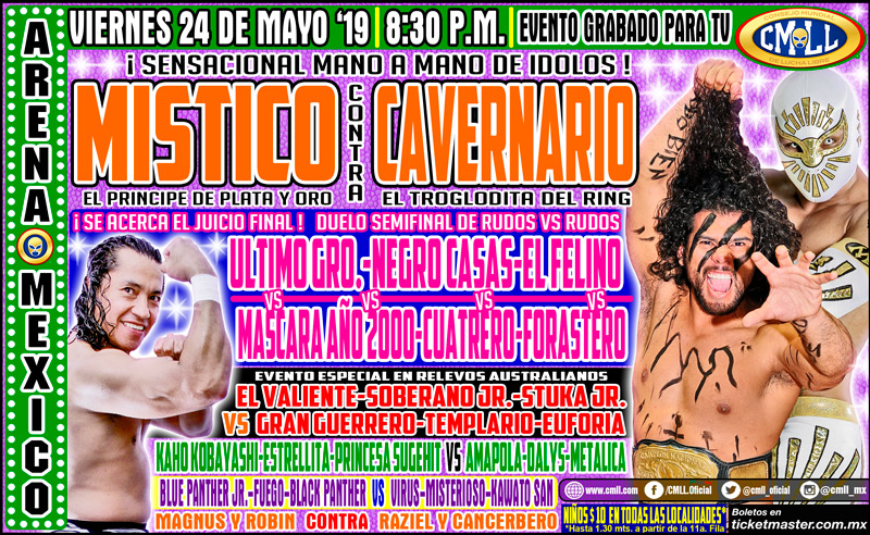 Carteleras de Lucha Libre del 23 al 29 de mayo