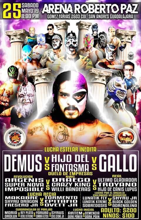 Carteleras de Lucha Libre del 23 al 29 de mayo