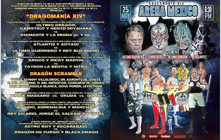 Carteleras de Lucha Libre del 23 al 29 de mayo