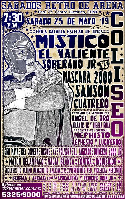 Carteleras de Lucha Libre del 23 al 29 de mayo