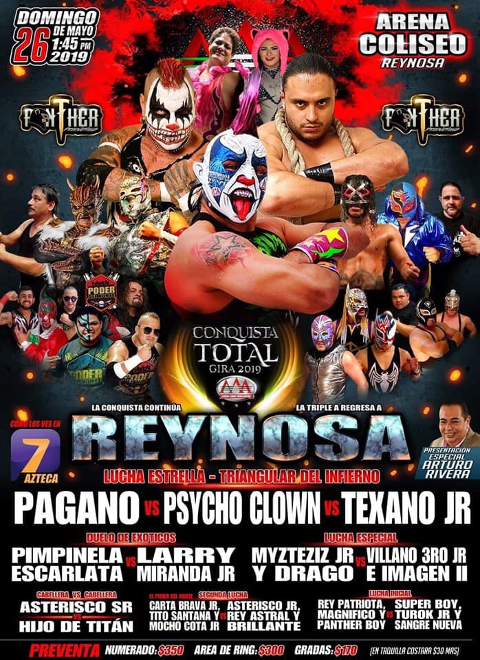 Carteleras de Lucha Libre del 23 al 29 de mayo