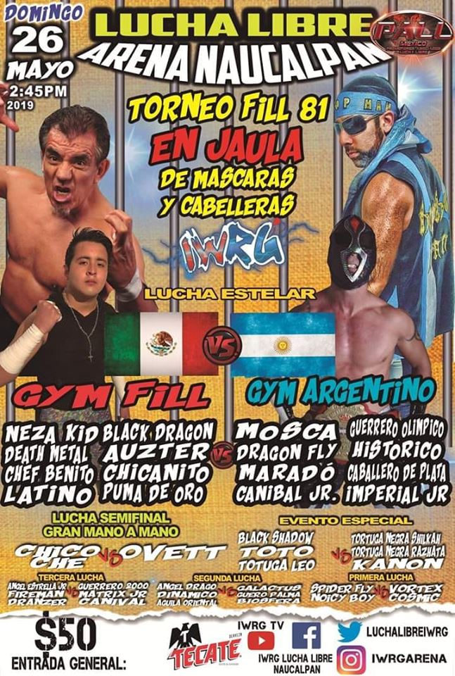 Carteleras de Lucha Libre del 23 al 29 de mayo