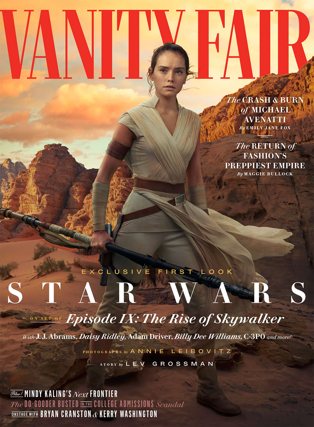 Daisy Ridley como Rey. (Foto: Vanity Fair)