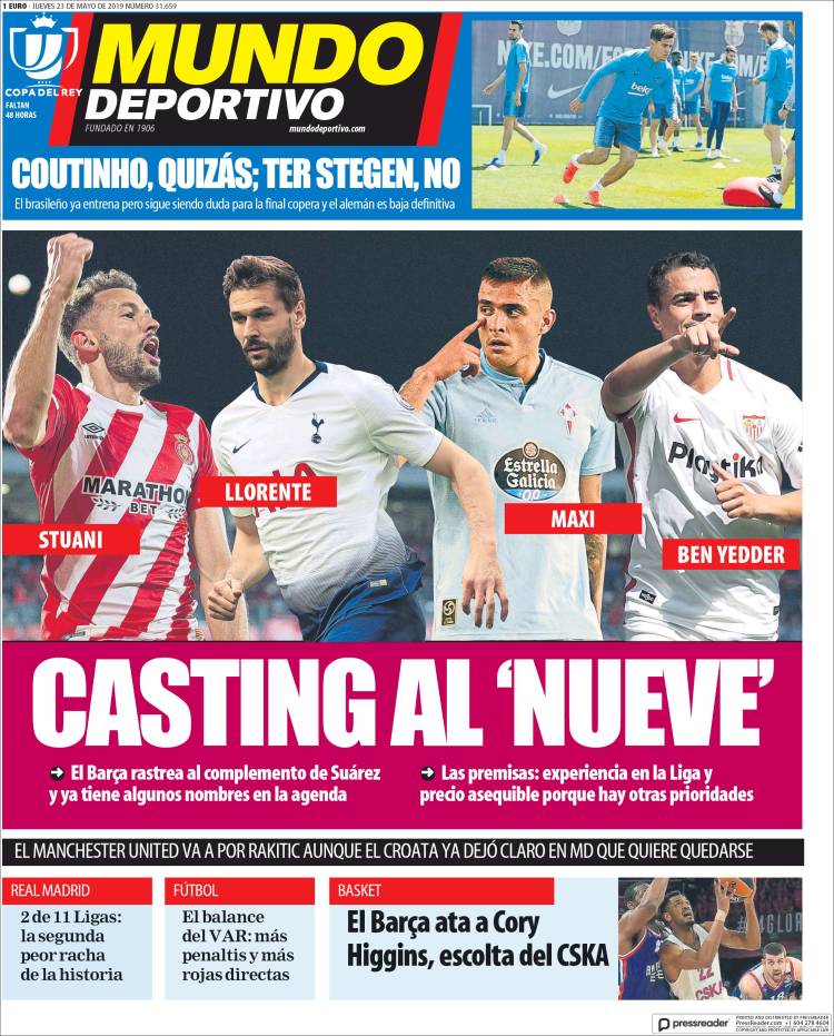 No te pierdas la información deportiva de la prensa escrita alrededor del mundo.