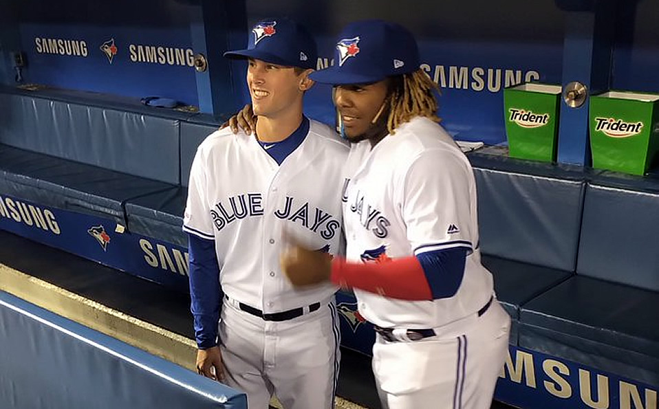 Cavan Biggio y Vladimir Guerrero Jr, jugaron juntos por primera vez en MLB