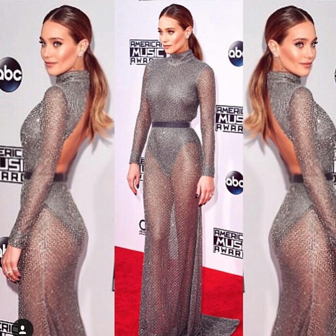 Hannah Jeter en la pasarela de American Music Awards