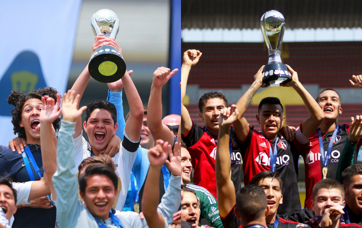 Pumas, campeón Sub-17; Atlas, de la Sub-20. Fotos: Imago7