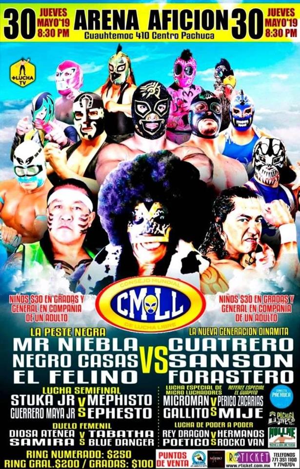 Carteleras de lucha libre del 31 de mayo al 5 de junio