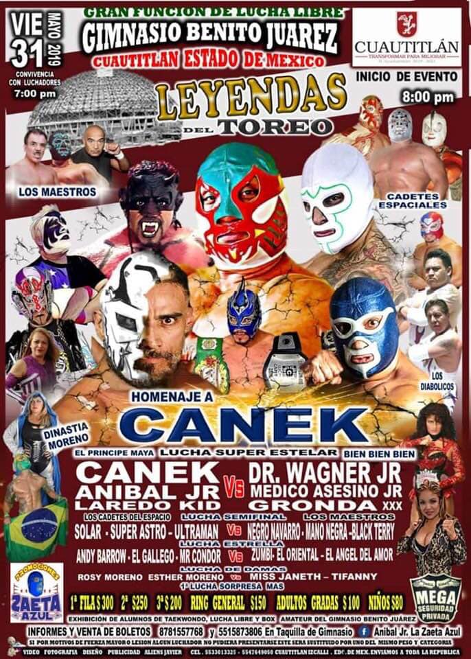 Carteleras de lucha libre del 31 de mayo al 5 de junio