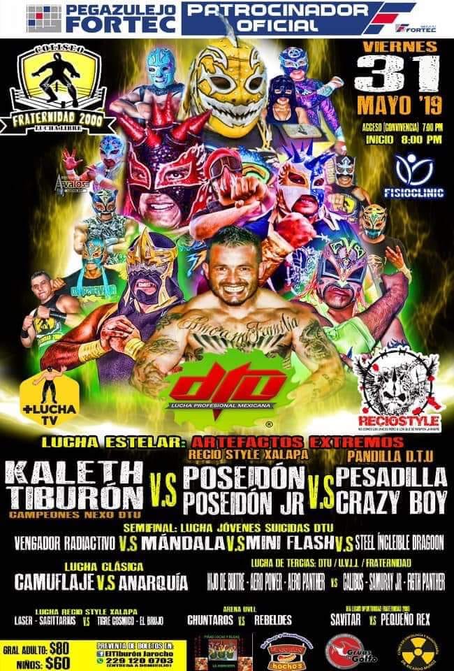 Carteleras de lucha libre del 31 de mayo al 5 de junio