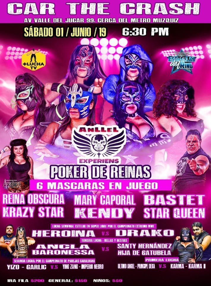 Carteleras de lucha libre del 31 de mayo al 5 de junio