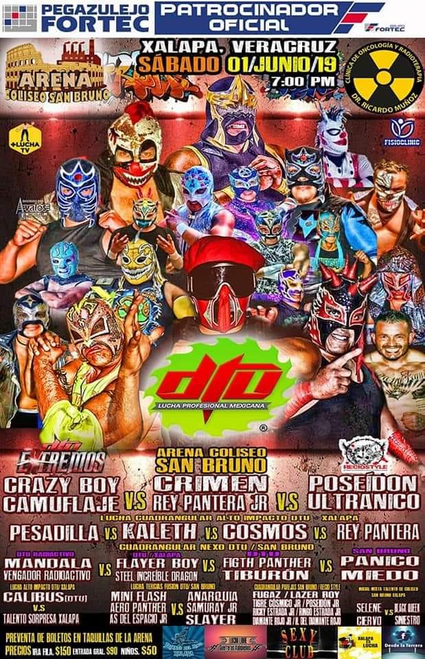 Carteleras de lucha libre del 31 de mayo al 5 de junio