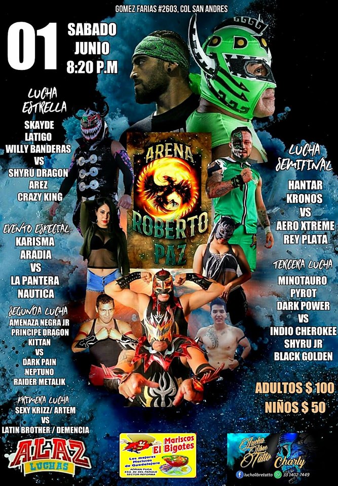 Carteleras de lucha libre del 31 de mayo al 5 de junio