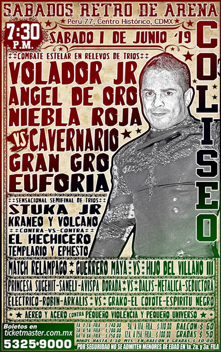 Carteleras de lucha libre del 31 de mayo al 5 de junio