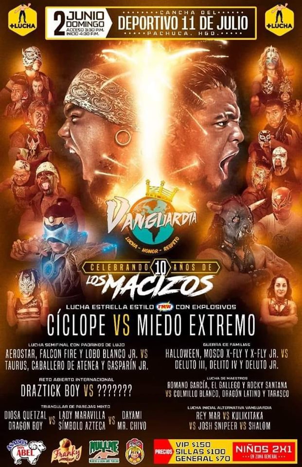 Carteleras de lucha libre del 31 de mayo al 5 de junio