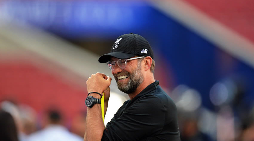 Klopp, en el reconocimiento del Wanda Metropolitano. Foto: EFE