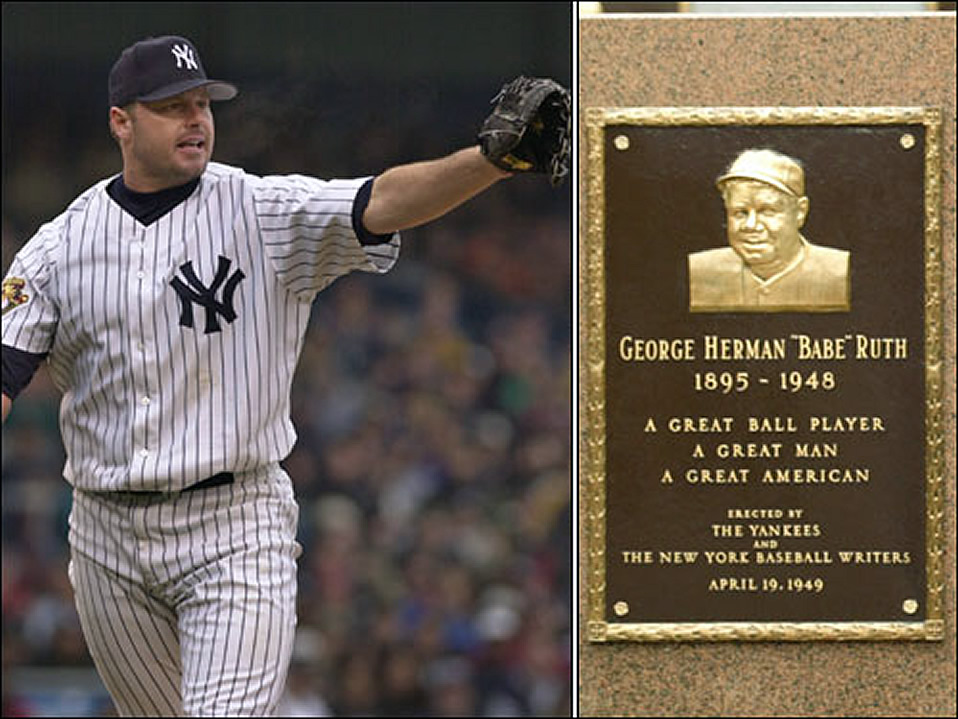 Roger Clemens tenía la cábala de ir a tocar la imagen de Babe Ruth antes de cada juego. AP