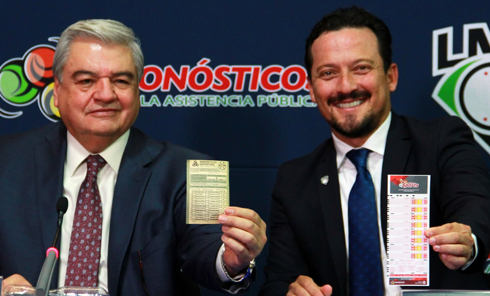 Los altos mandos de Pronósticos y LMB presentan el producto. (Foto: Carlos Santiago R.)