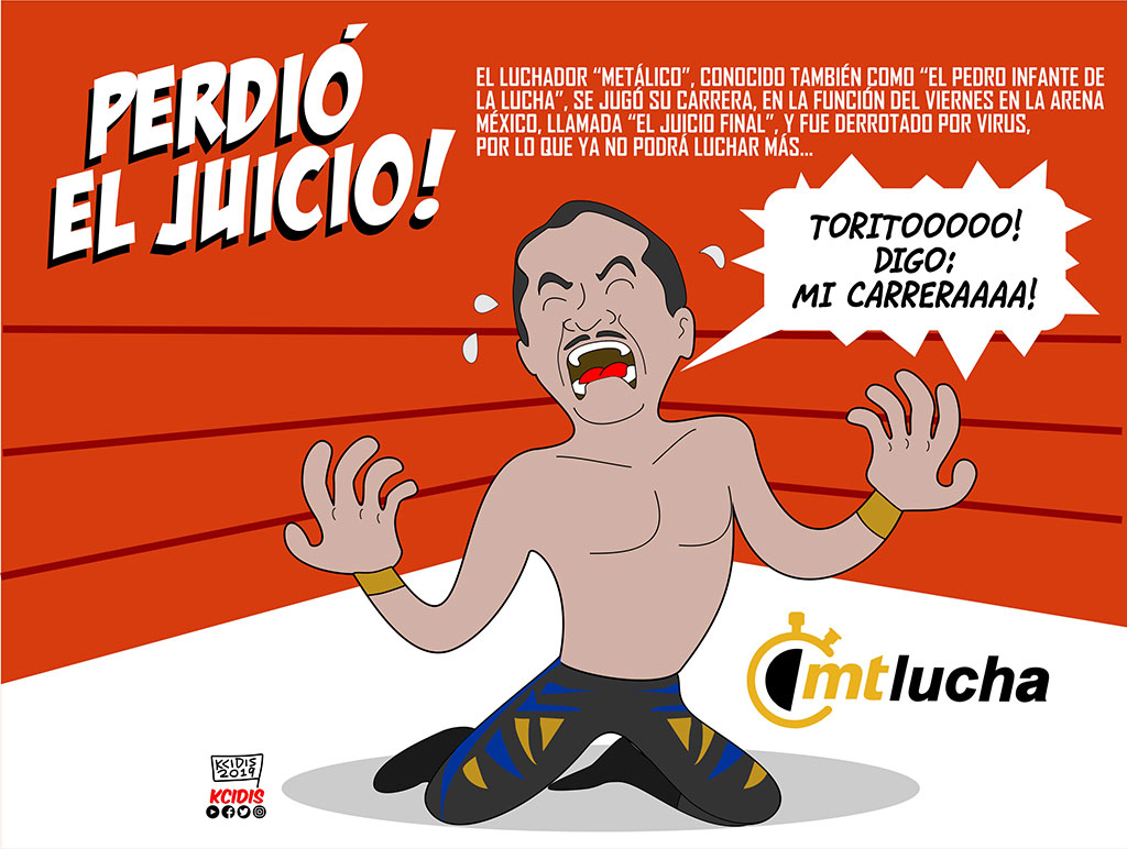 Metálico se jugó la carrera en la lucha del viernes en la Arena México.