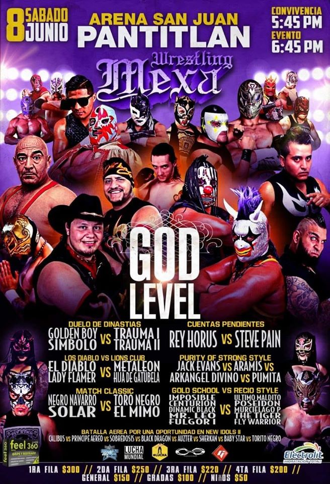 Los eventos de lucha libre que se realizarán del 6 al 12 de junio.