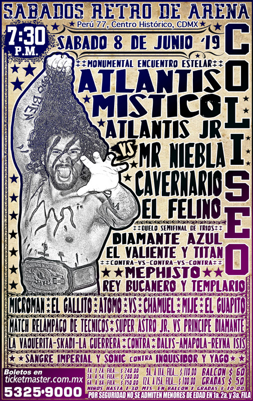 Los eventos de lucha libre que se realizarán del 6 al 12 de junio.