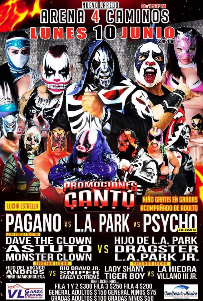 Los eventos de lucha libre que se realizarán del 6 al 12 de junio.