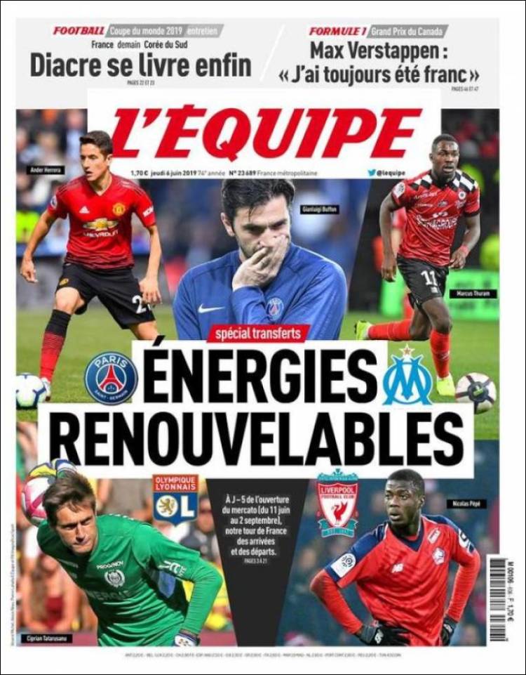 L' Equipe, Francia.