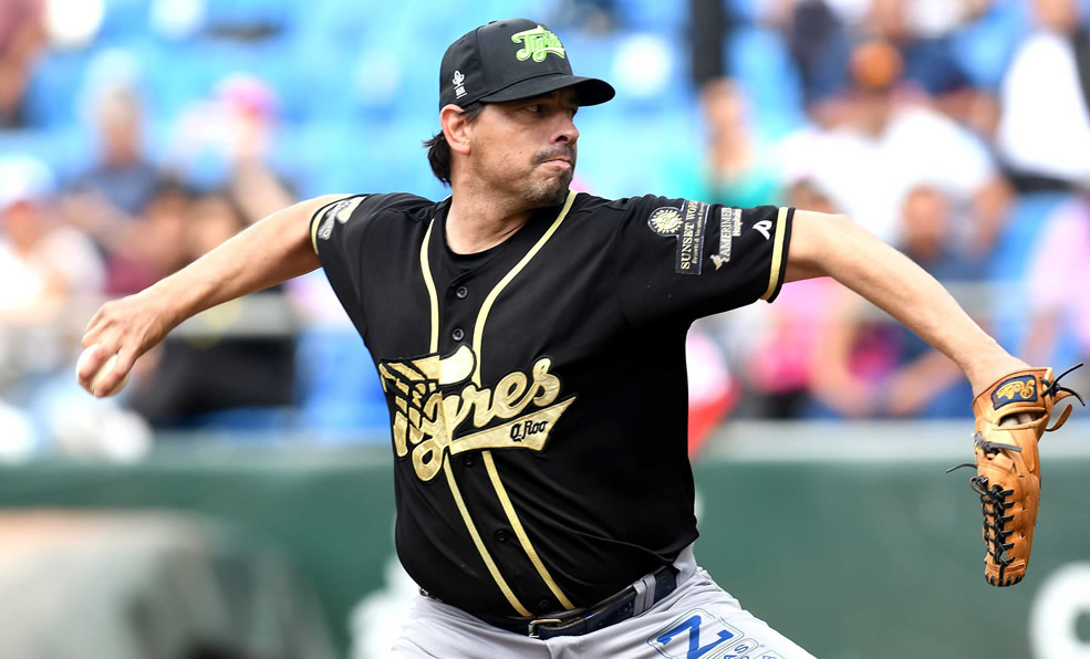El lanzador diestro tiene el décimo mejor promedio de ganados y perdidos en la historia de LMB. (Foto: Enrique Gutiérrez)