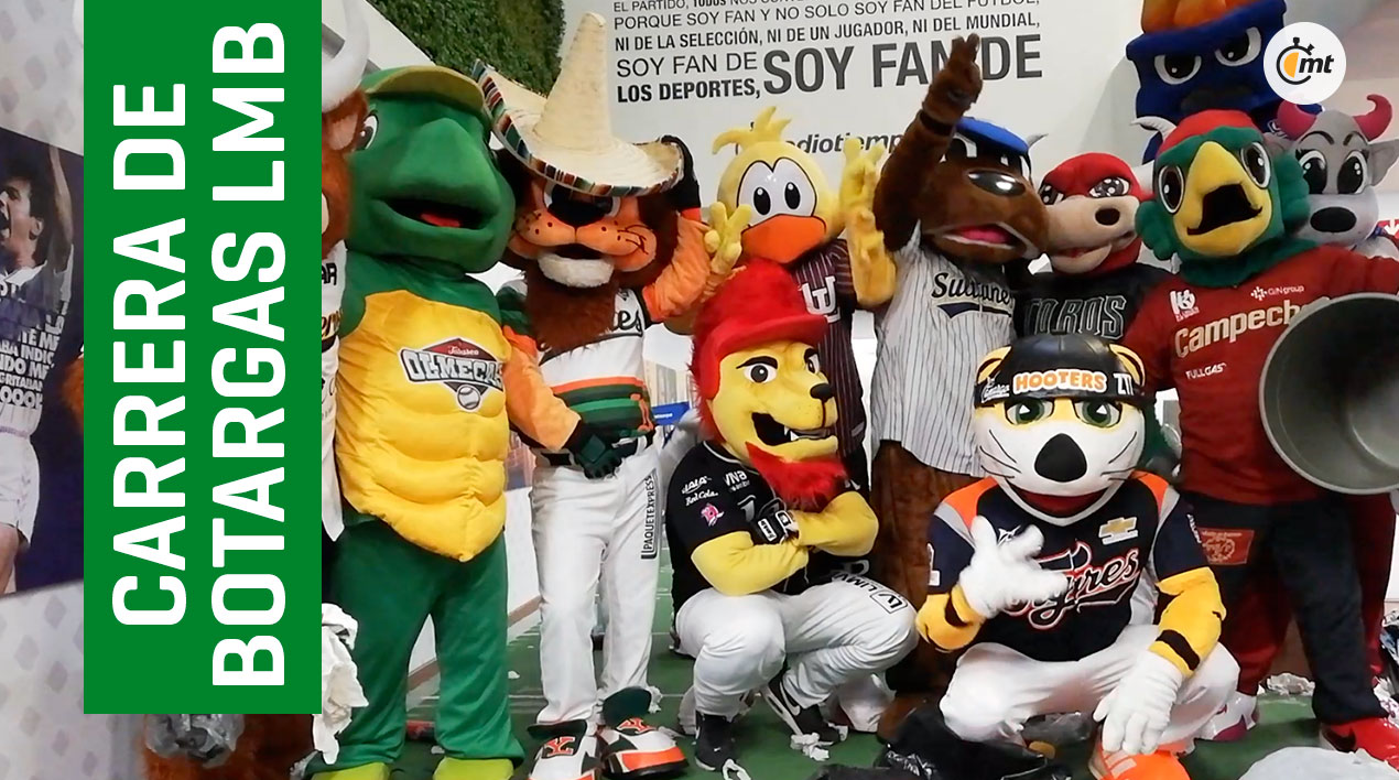 Las mascotas de la LMB destruyen la redacción de Mediotiempo