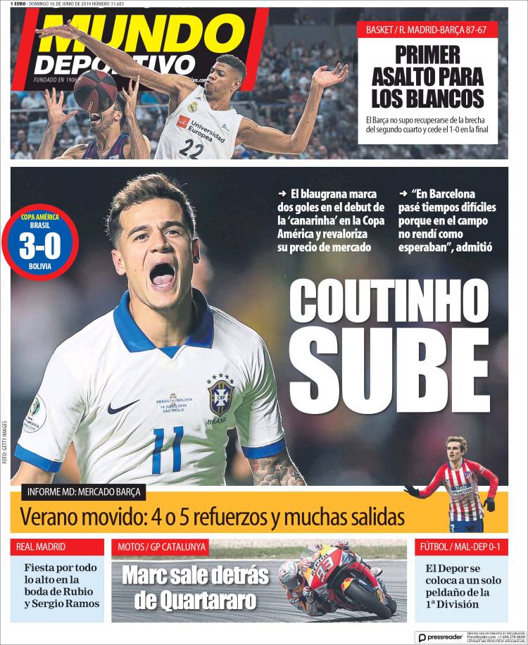 Las mejores portadas del mundo de los deportes.