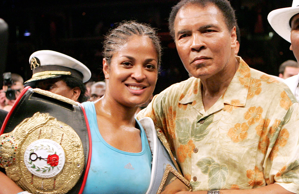 Muhammad y Laila Ali. El más grande boxeador de la historia tuvo una hija Campeona.