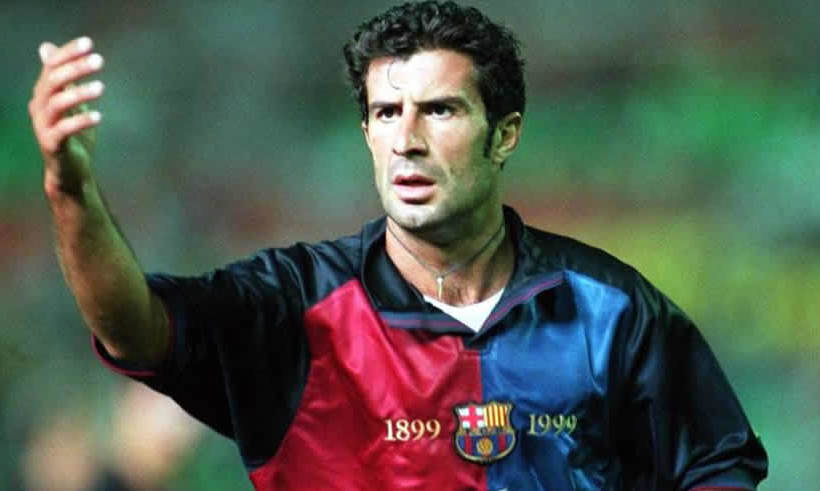 Luis Figo: Jugó en el Barcelona de la 95-96 a la 99-2000.