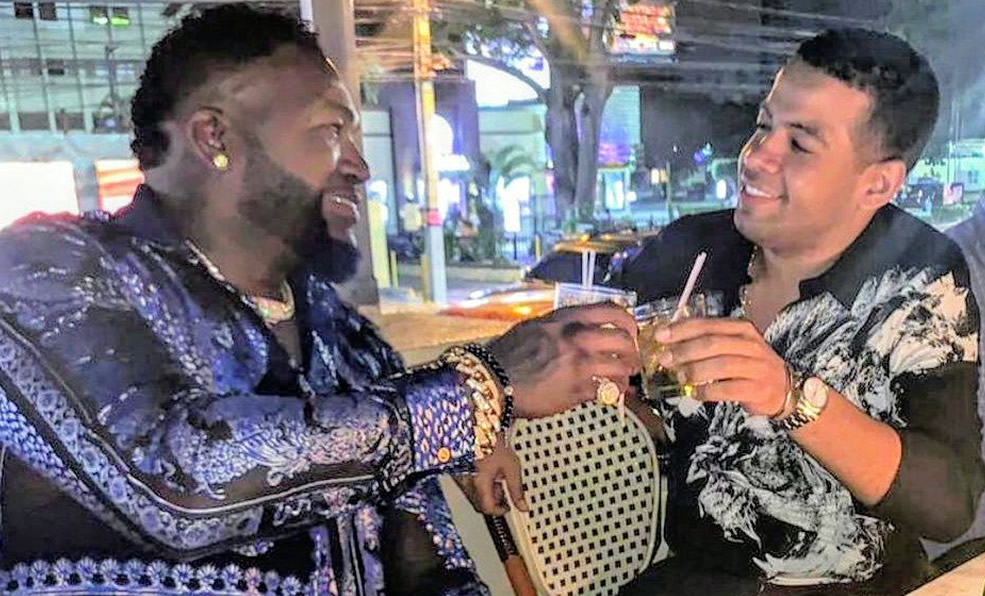 David Ortiz y su amigo, Francisco David, blanco de la emboscada del 9 de junio.