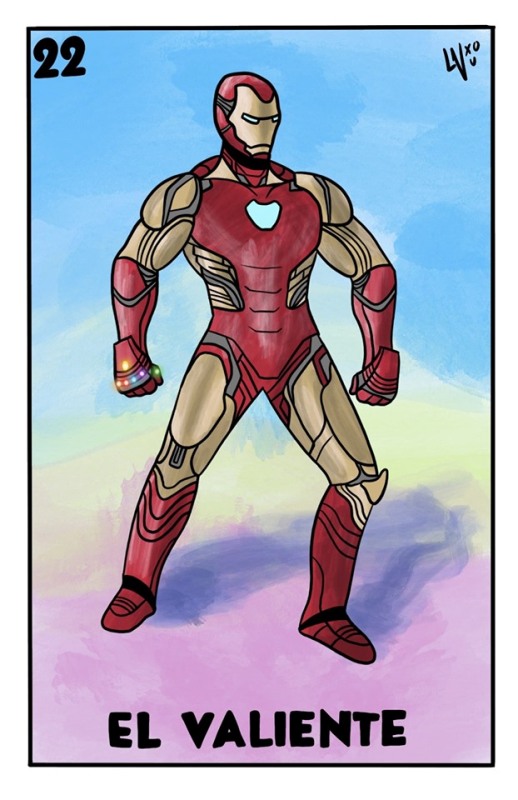 Lotería al estilo de The Avengers.