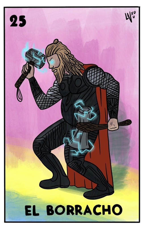 Lotería al estilo de The Avengers.