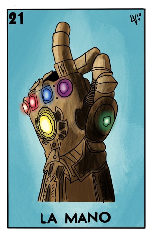 Lotería al estilo de The Avengers.