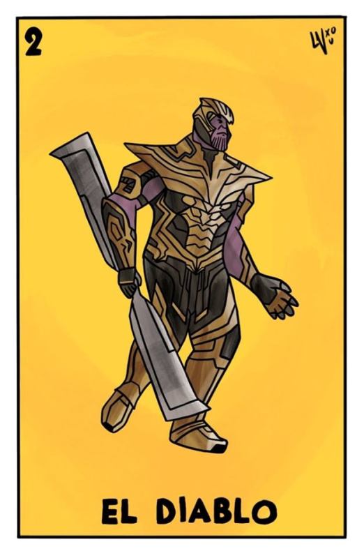 Lotería al estilo de The Avengers.