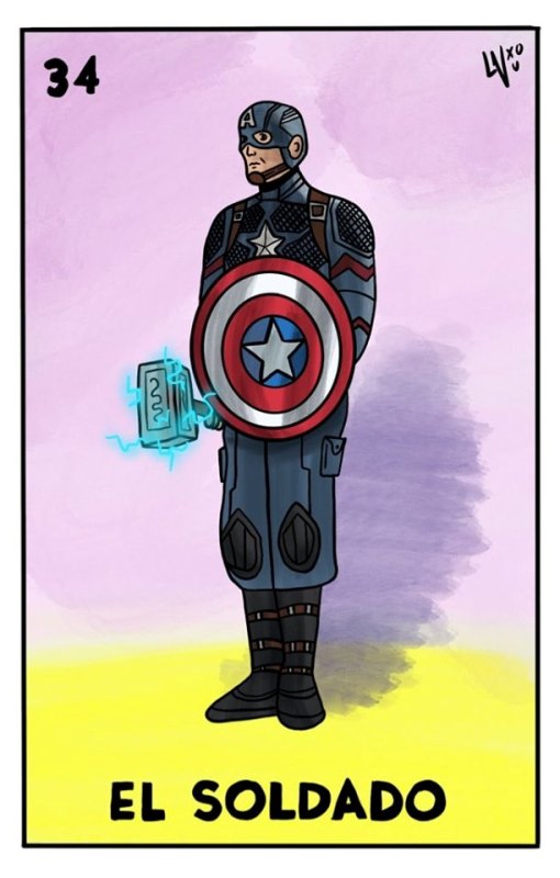 Lotería al estilo de The Avengers.
