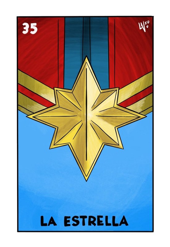 Lotería al estilo de The Avengers.
