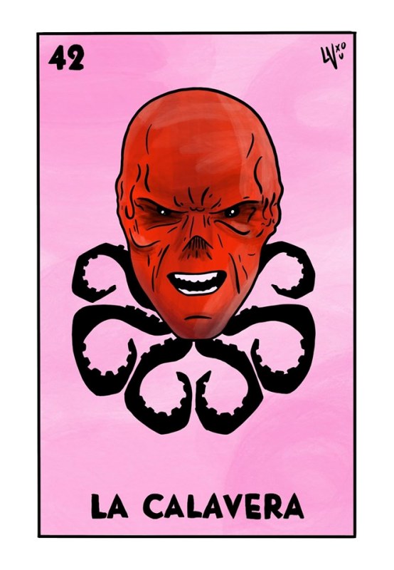 Lotería al estilo de The Avengers.