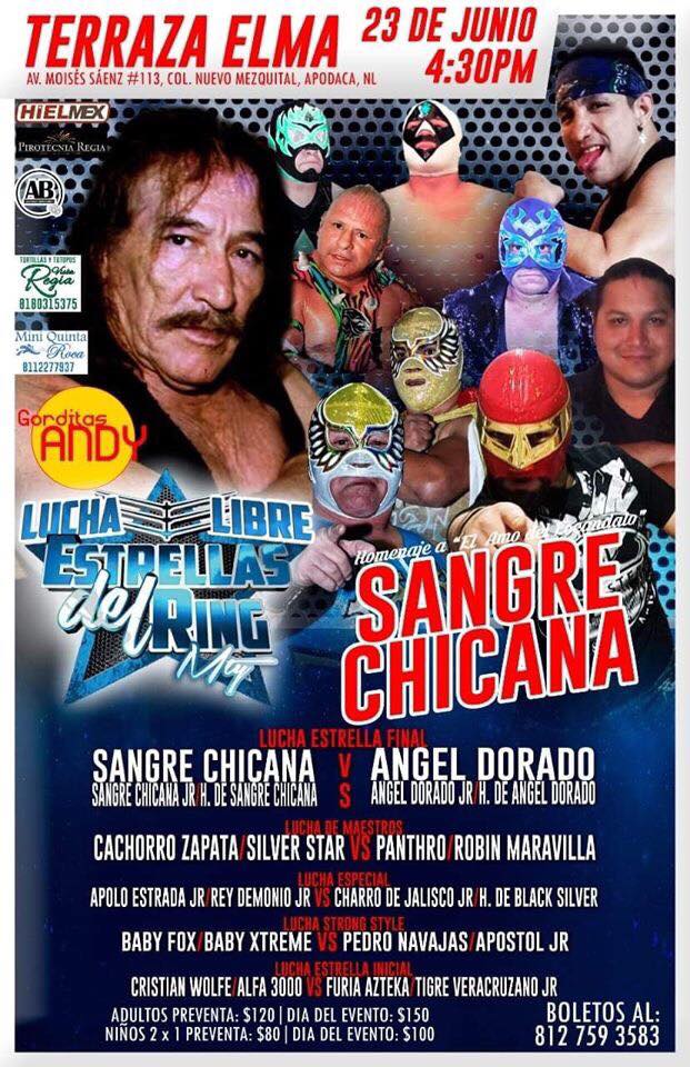 Los eventos de lucha libre que se realizarán del 20 al 26 de junio.