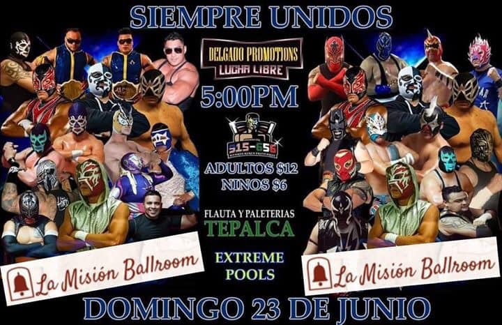 Los eventos de lucha libre que se realizarán del 20 al 26 de junio.