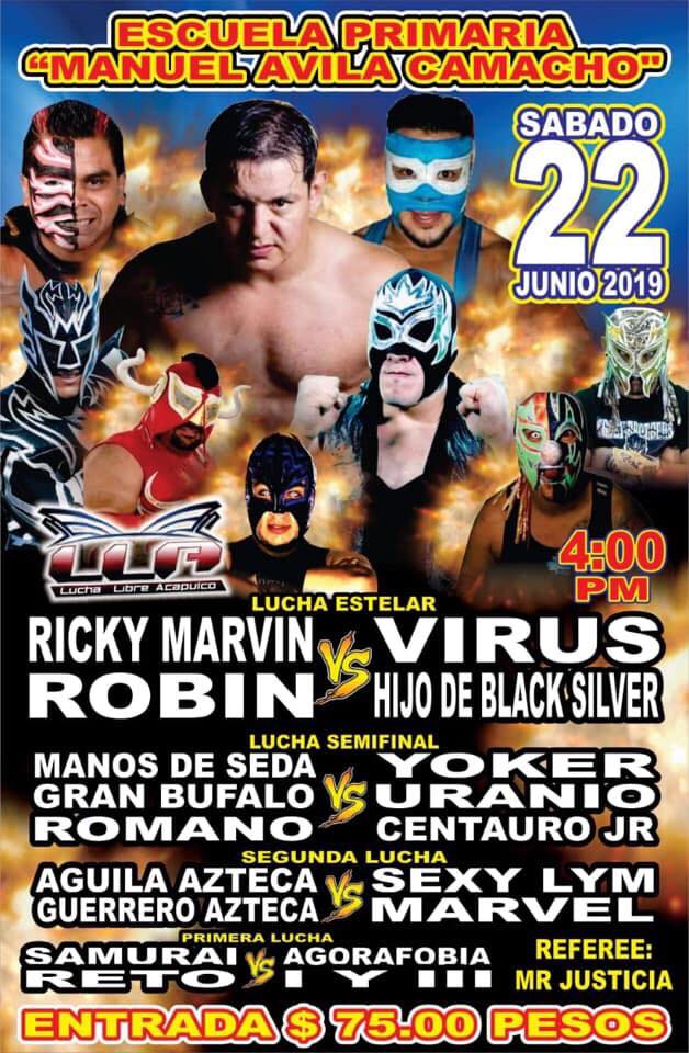 Los eventos de lucha libre que se realizarán del 20 al 26 de junio.