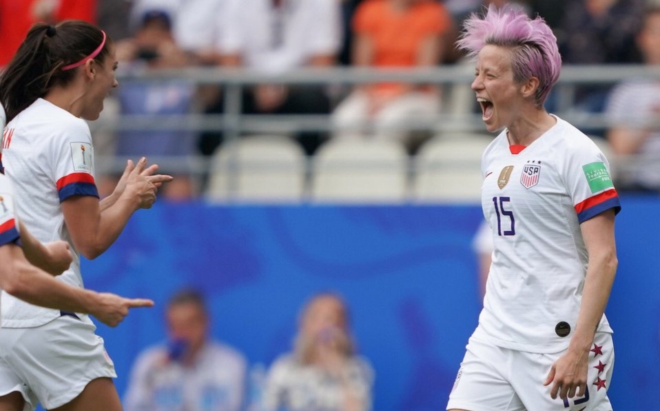 Estados Unidos venció 2-1 a España y avanzó a los Cuartos de Final del Mundial. (Foto:@WNT)