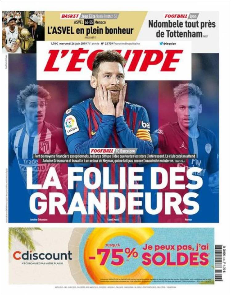 L'Equipe de Francia.
