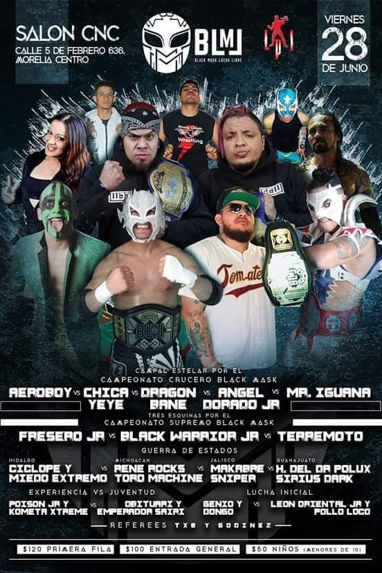 Los eventos de lucha libre que se realizarán del 27 de junio al 3 de julio.