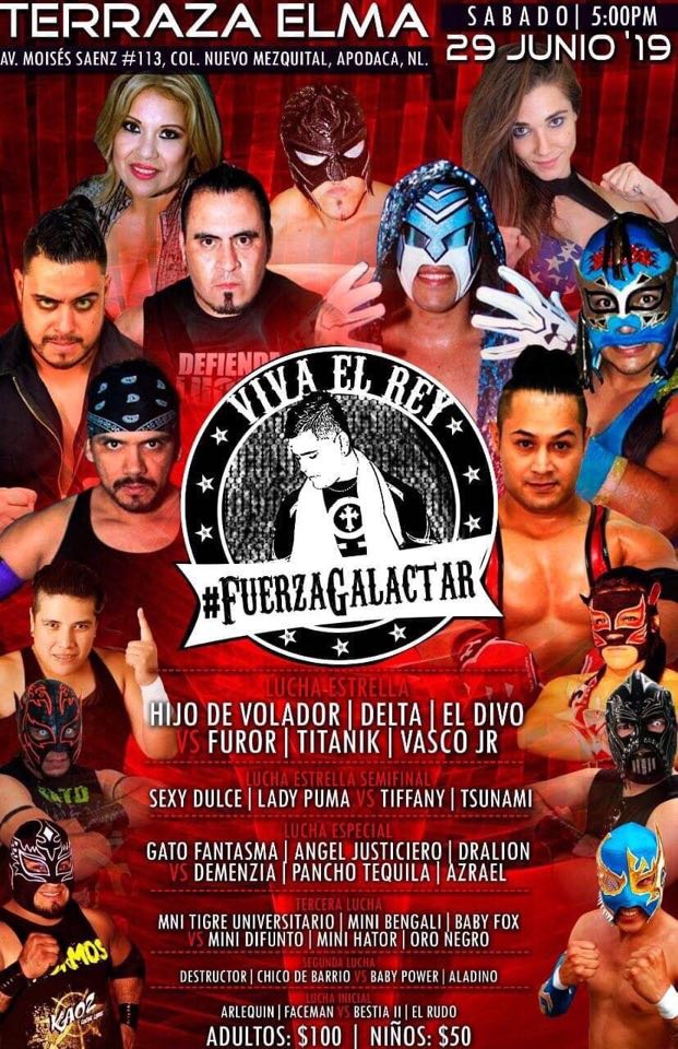 Los eventos de lucha libre que se realizarán del 27 de junio al 3 de julio.