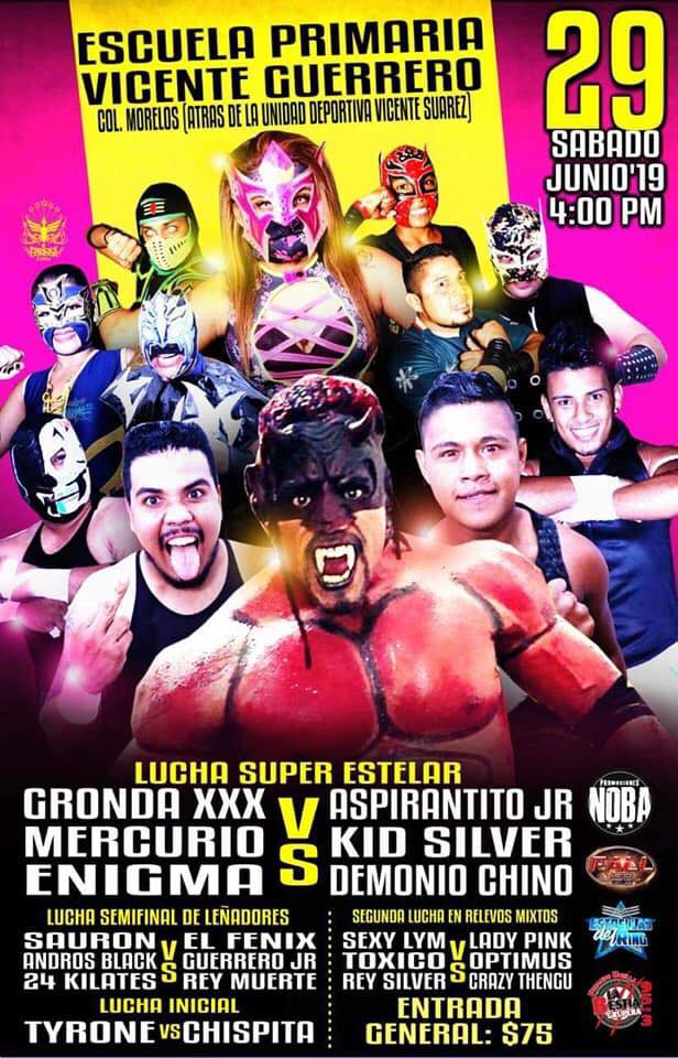 Los eventos de lucha libre que se realizarán del 27 de junio al 3 de julio.