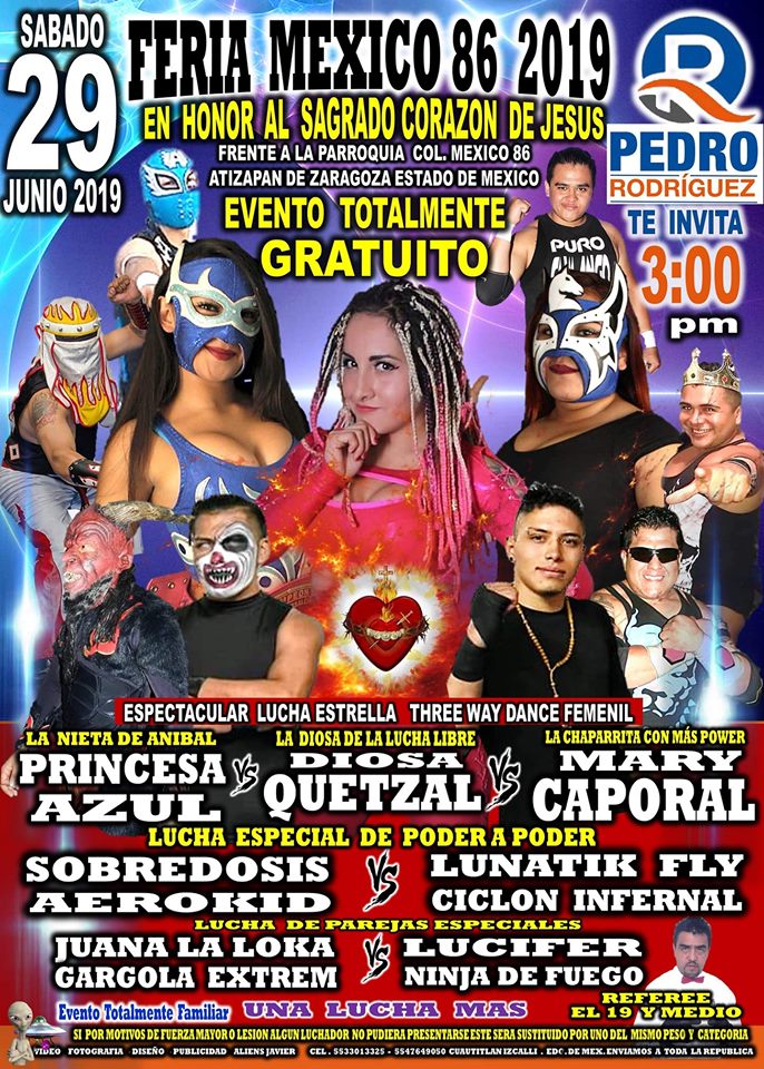 Los eventos de lucha libre que se realizarán del 27 de junio al 3 de julio.